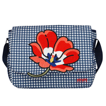 Navy Blue Gingham Changing Bag